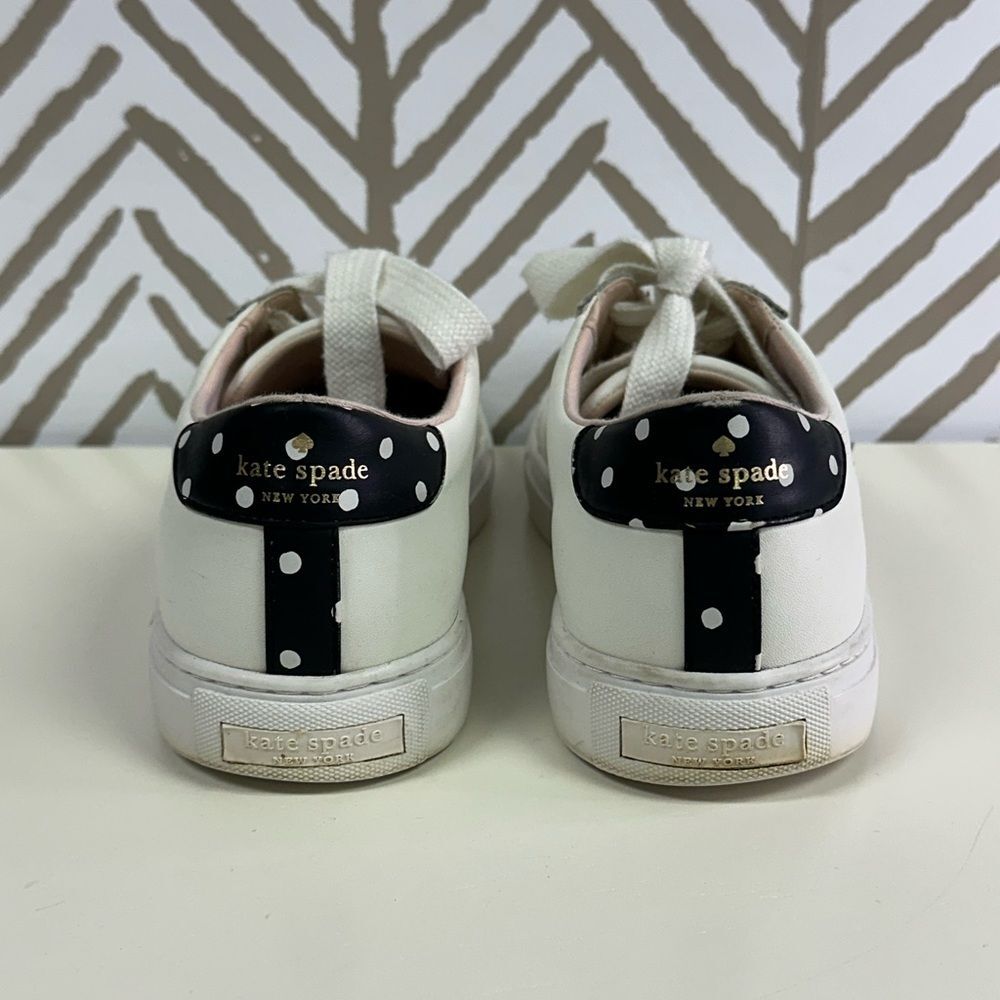 Kate Spade Fez Black White Polka Dot Sneakers Size 9 - Picture 4 of 7
